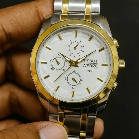 Stainless Steel Watches for Men Tsort Toton White