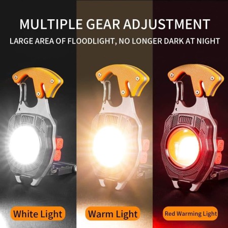 Multifunctional 6 in 1 Rechargeable Keychain LED Light