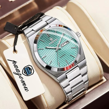 POEDAGAR Mens Quartz Watches S21 Luxury Wristwatch Sky Blue